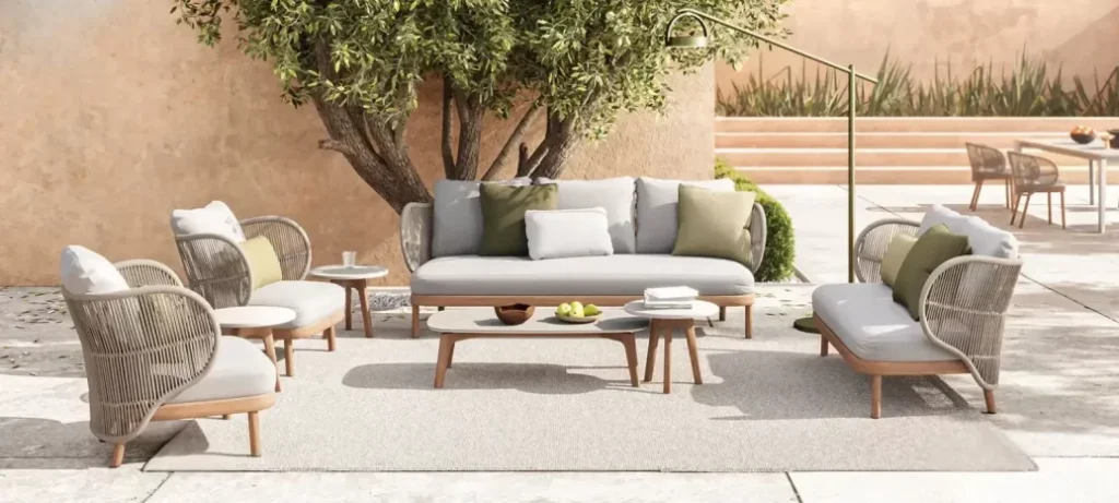 Wicker outdoor sofa in Dubai